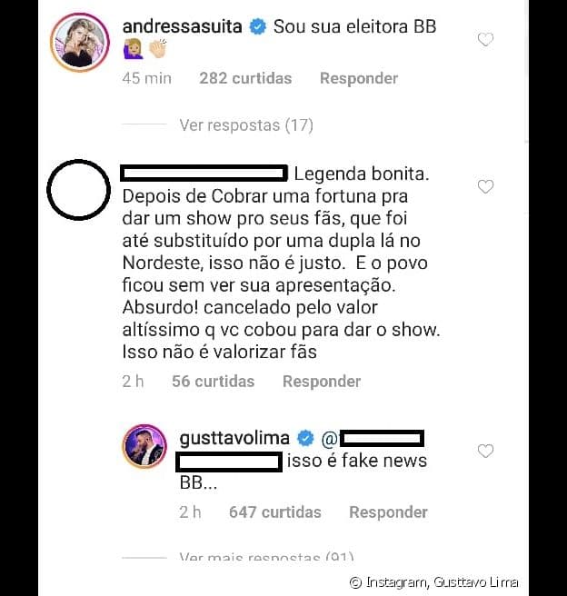 Gusttavo Lima negou a história (Foto: Reprodução/ Instagram) Gusttavo Lima negou a história (Foto: Reprodução/ Instagram)