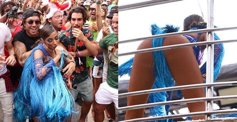 Anitta se empolga em festa, mostra o que não deveria e namorado vê tudo de perto