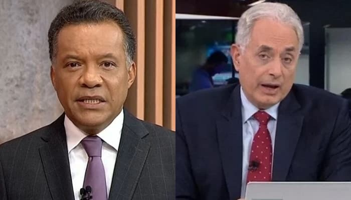 Heraldo Pereira no Jornal da GloboNews e William Waack no Jornal da CNN Brasil; rivais distantes na audiência (Foto: Reprodução/GloboNews/CNN Brasil/Montagem) Heraldo Pereira no Jornal da GloboNews e William Waack no Jornal da CNN Brasil; rivais distantes na audiência (Foto: Reprodução/GloboNews/CNN Brasil/Montagem)