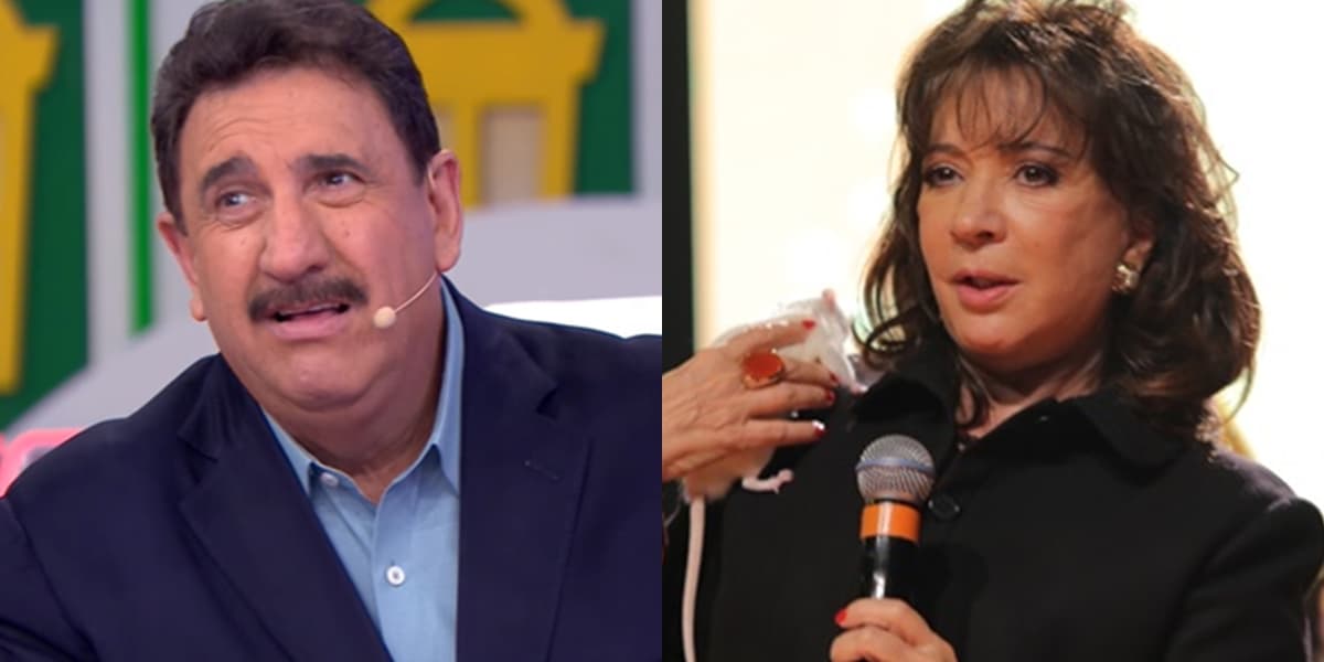 Ratinho em seu programa no SBT e Íris Abravanel; programa superou audiência das novelas da mulher de Silvio Santos (Foto: Reprodução/SBT e Lourival Ribeiro) Ratinho em seu programa no SBT e Íris Abravanel; programa superou audiência das novelas da mulher de Silvio Santos (Foto: Reprodução/SBT e Lourival Ribeiro)