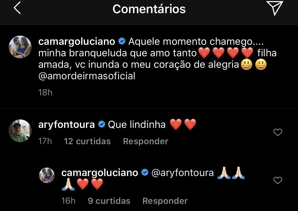 Luciano Camargo respondeu Ary Fontoura (Foto: reprodução/Instagram) Luciano Camargo respondeu Ary Fontoura (Foto: reprodução/Instagram)