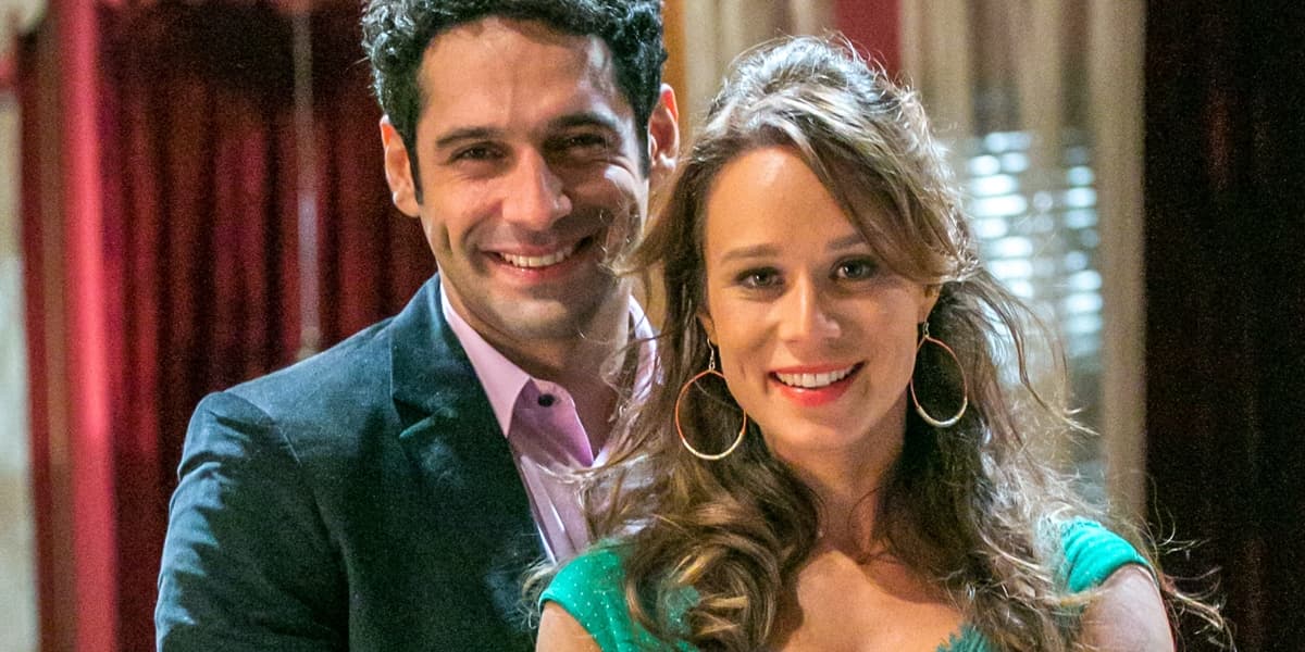 João Baldasserini (Beto) e Mariana Ximenes (Tancinha) em Haja Coração (Foto: Globo/Paulo Belote) João Baldasserini (Beto) e Mariana Ximenes (Tancinha) em Haja Coração (Foto: Globo/Paulo Belote)