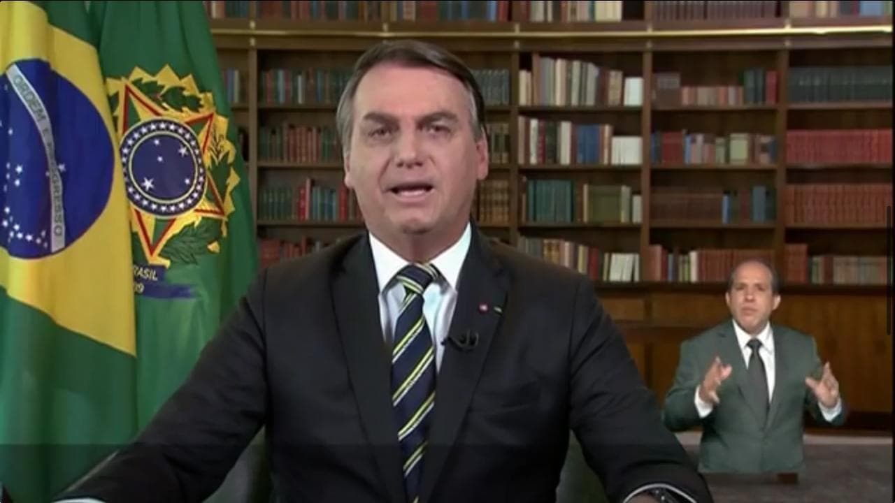 Bolsonaro fez pronunciamento em rede nacional - Foto: Reprodução Bolsonaro fez pronunciamento em rede nacional - Foto: Reprodução