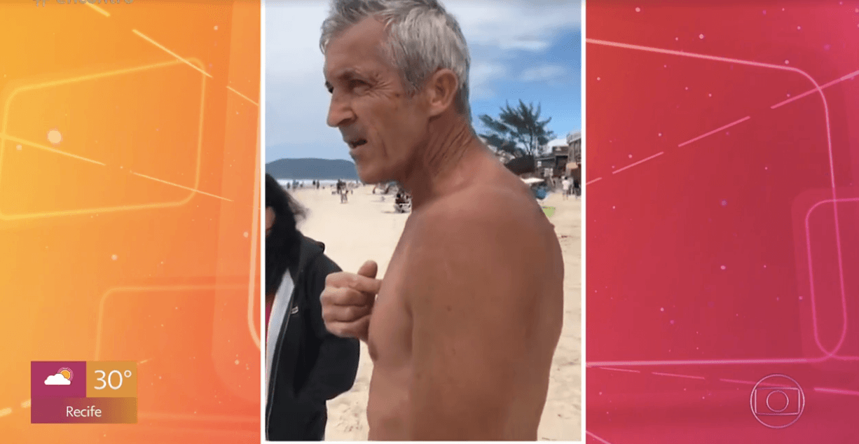 Banhista na praia Banhista na praia