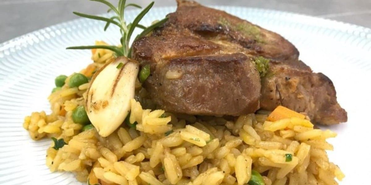 Arroz com copa lombo ensinado por Ana Maria Braga (Foto: Reprodução) Arroz com copa lombo ensinado por Ana Maria Braga (Foto: Reprodução)