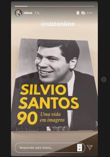 Eliana compartilhou imagem de livro que homenageia Silvio Santos (Foto: Reprodução/Instagram) Eliana compartilhou imagem de livro que homenageia Silvio Santos (Foto: Reprodução/Instagram)