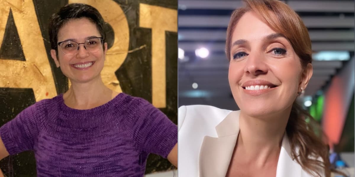 Sandra Annenberg e Poliana (Reprodução) Sandra Annenberg e Poliana (Reprodução)