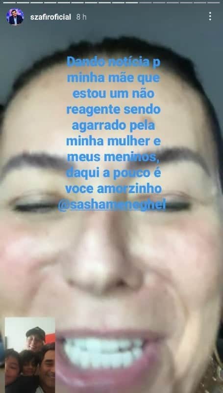 Luciano Szafir ainda fez questão de desejar a melhora de Sasha Meneghel Luciano Szafir ainda fez questão de desejar a melhora de Sasha Meneghel