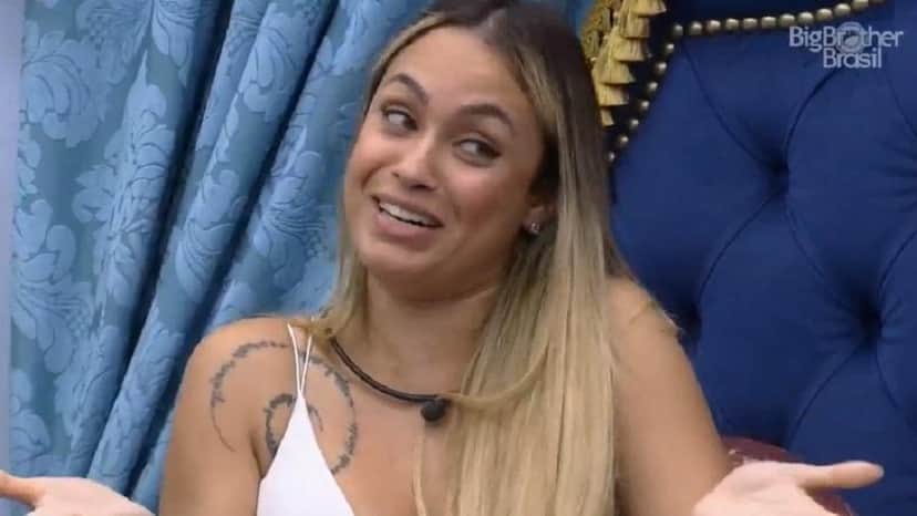 Sarah deu cantada em Fiuk no BBB21 (Foto: Reprodução) Sarah deu cantada em Fiuk no BBB21 (Foto: Reprodução)
