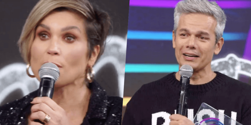 Flávia Alessandra e Otaviano Costa não conseguiram conter a emoção ao vivo no palco do Faustão (Foto reprodução) Flávia Alessandra e Otaviano Costa não conseguiram conter a emoção ao vivo no palco do Faustão (Foto reprodução)