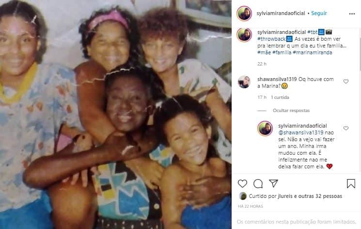 Sylvia Miranda desabafou sobre a mãe (Foto: Reprodução/Instagram) Sylvia Miranda desabafou sobre a mãe (Foto: Reprodução/Instagram)