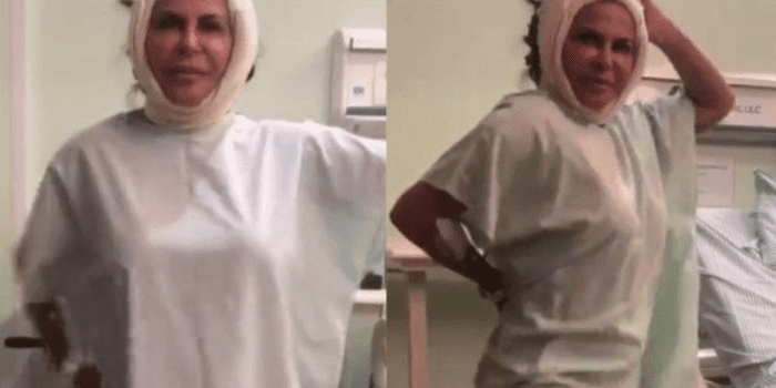 Gretchen após sua cirurgia Gretchen após sua cirurgia