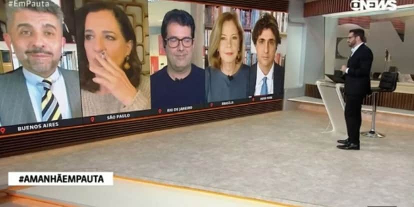 Jornalista da Globo quebra protocolo e surge fumando ao vivo (Reprodução) Jornalista da Globo quebra protocolo e surge fumando ao vivo (Reprodução)