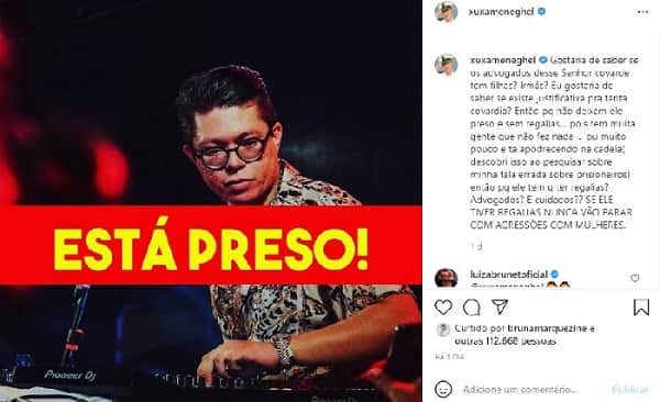 Xuxa faz textão no Instagram questionando a defesa se DJ Ivis (Foto: Reprodução) Xuxa faz textão no Instagram questionando a defesa se DJ Ivis (Foto: Reprodução)