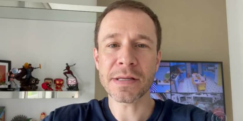 Tiago Leifert fala sobre planos profissionais e nega que tentará carreira de tiktoker (Foto: Reprodução/Globo) Tiago Leifert fala sobre planos profissionais e nega que tentará carreira de tiktoker (Foto: Reprodução/Globo)
