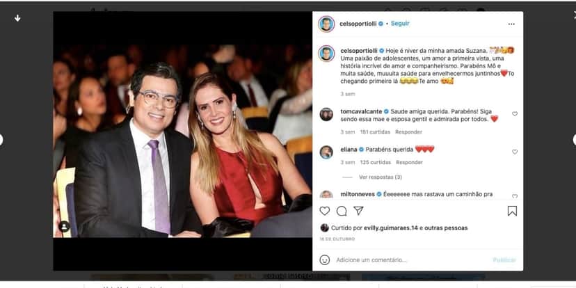 Celso Portiolli expõe textão para esposa (Reprodução) Celso Portiolli expõe textão para esposa (Reprodução)