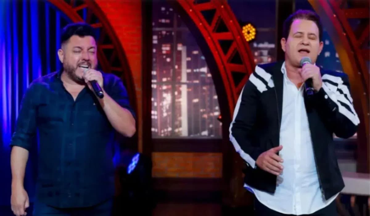 Bruno e Marrone no "The Noite" (Foto: Divulgação/SBT/Gabriel Cardoso) Bruno e Marrone no "The Noite" (Foto: Divulgação/SBT/Gabriel Cardoso)