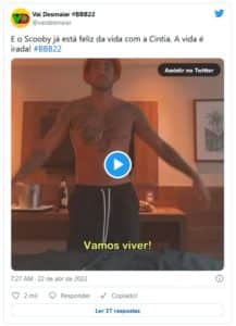 Pedro Scooby e Cíntia Dicker; casal se reencontrou após BBB22 (Foto: Reprodução / Twitter) Pedro Scooby e Cíntia Dicker; casal se reencontrou após BBB22 (Foto: Reprodução / Twitter)