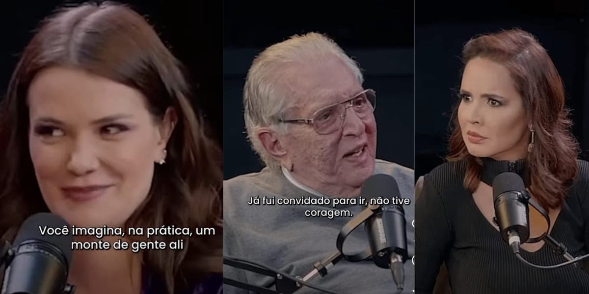Carlos Alberto fala que recebeu convite para ménage e Renata Domingues se assusta (Reprodução: Youtube) Carlos Alberto fala que recebeu convite para ménage e Renata Domingues se assusta (Reprodução: Youtube)