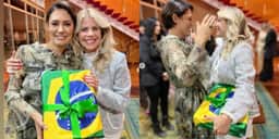 Karina Bacchi se junta a Michelle Bolsonaro e surpreende com presente a primeira dama: ‘A vontade de Deus’