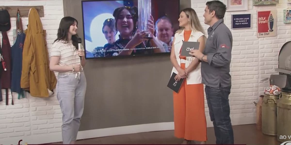 Edu Geudes recebe vencedora do Master Chef Edu Geudes recebe vencedora do Master Chef