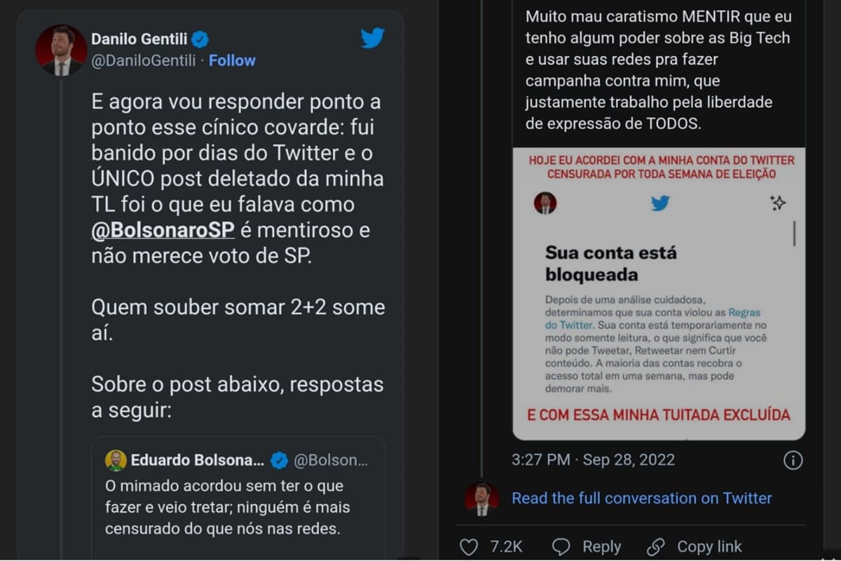 Danilo Gentili é reativado no Twitter e esculacha filho de Bolsonaro Danilo Gentili é reativado no Twitter e esculacha filho de Bolsonaro