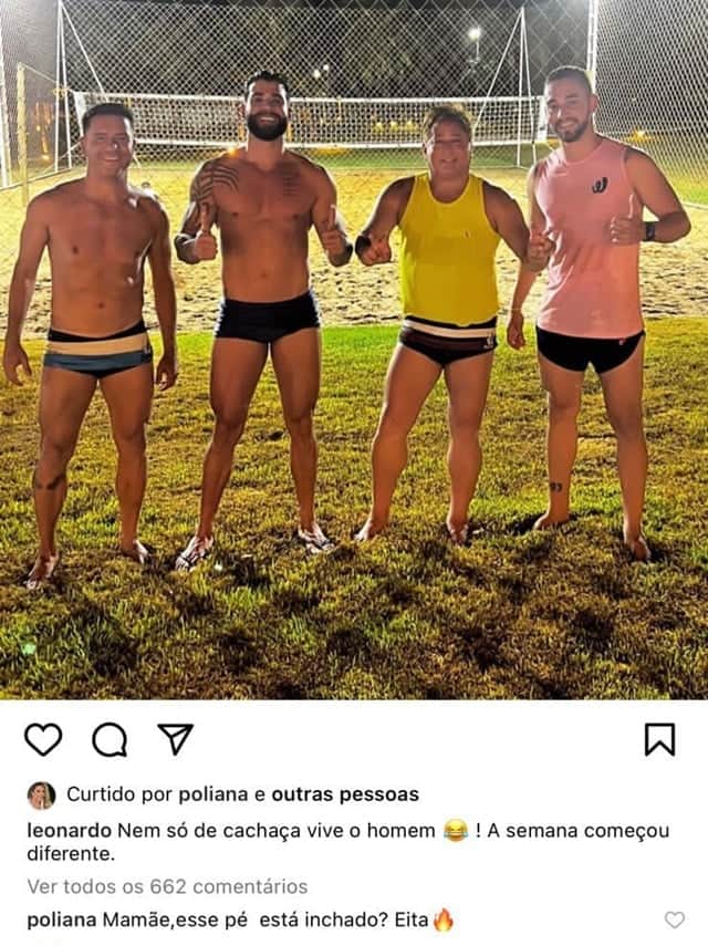 Leonardo publica foto so de sunga com os amigos em partida de futvolei e ganha recado da esposa famosos Leonardo publica foto so de sunga com os amigos em partida de futvolei e ganha recado da esposa famosos