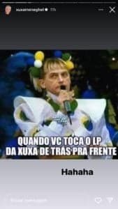 Imagem que Xuxa publicou nas redes sociais (Reprodução) Imagem que Xuxa publicou nas redes sociais (Reprodução)