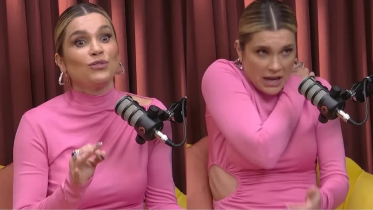 Flávia Alessandra relembra sufoco que passou com ator em cena Flávia Alessandra relembra sufoco que passou com ator em cena