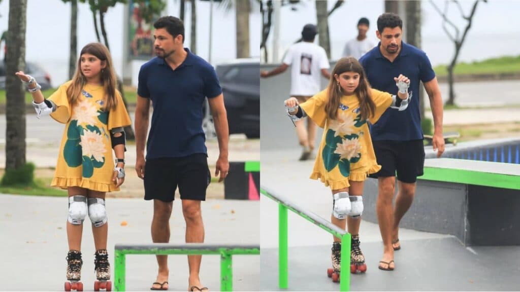 Cauã Reymond teve flagra com a filha, fruto de seu antigo casamento Cauã Reymond teve flagra com a filha, fruto de seu antigo casamento