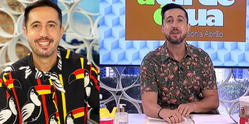 Thiago já substituiu Sonia Abrão (Reprodução: Montagem TV Foco) Thiago já substituiu Sonia Abrão (Reprodução: Montagem TV Foco)
