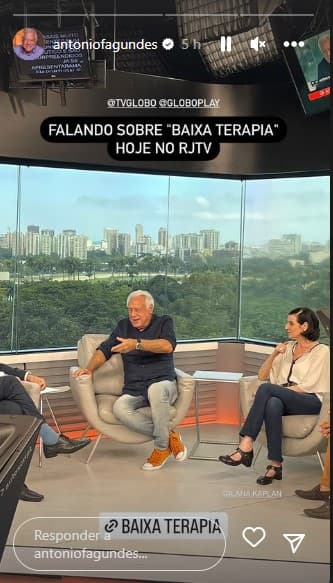 Antônio Fagundes retornou a Globo para falar de novo projeto fora das telas (Foto: Reprodução) Antônio Fagundes retornou a Globo para falar de novo projeto fora das telas (Foto: Reprodução)