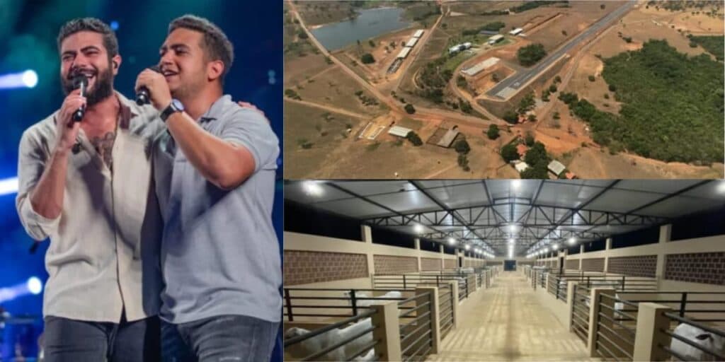 Mais de mil hectares, aeroporto e criação de gado: a linda fazenda Terra Prometida de Henrique e Juliano
