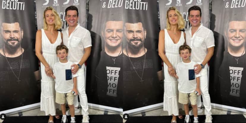 O cantor Belutti ao lado da esposa e do filho do casal - Foto: Reprodução/Instagram O cantor Belutti ao lado da esposa e do filho do casal - Foto: Reprodução/Instagram