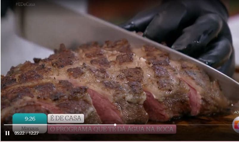 Picanha suculenta do Thiago Oliveira - Foto TV Globo Picanha suculenta do Thiago Oliveira - Foto TV Globo