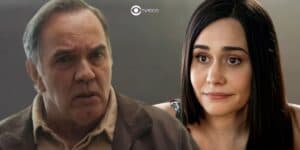 Guerra e Guida em Travessia (Foto: Reprodução / Globo / Montagem TV Foco) Guerra e Guida em Travessia (Foto: Reprodução / Globo / Montagem TV Foco)