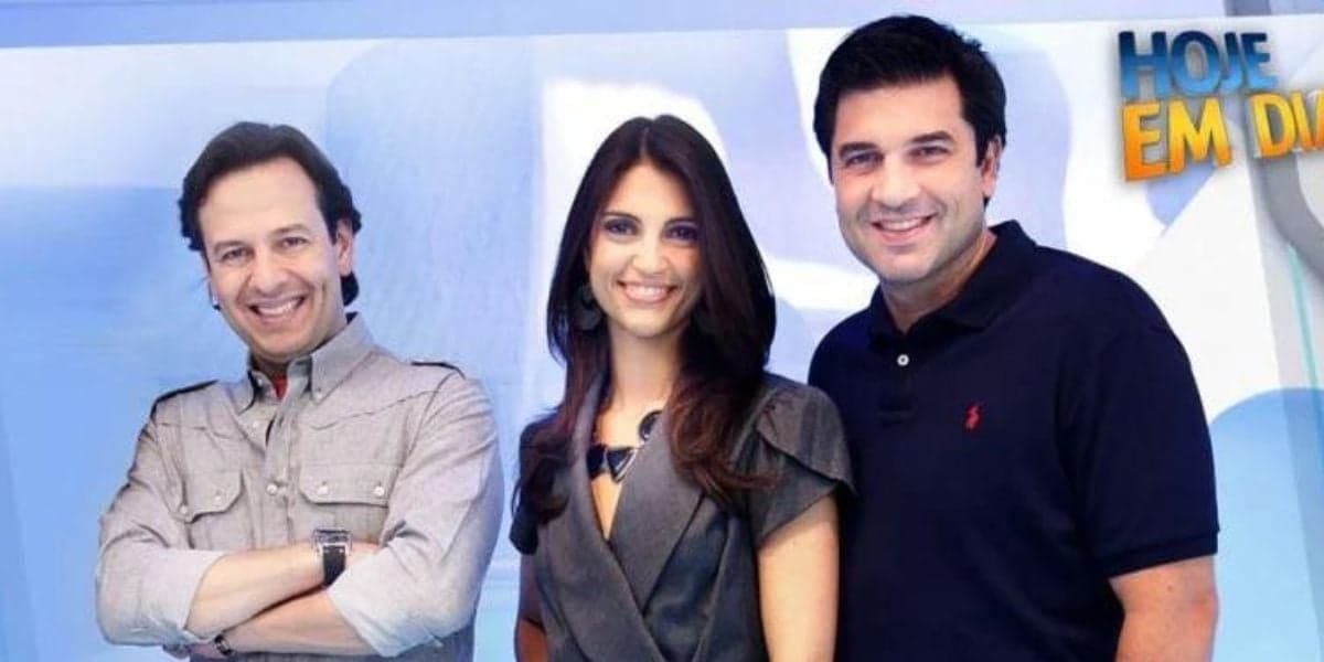 Celso Zucatelli, Chris Flores e Edu Guedes no Hoje em Dia (Foto: Reprodução / Record) Celso Zucatelli, Chris Flores e Edu Guedes no Hoje em Dia (Foto: Reprodução / Record)