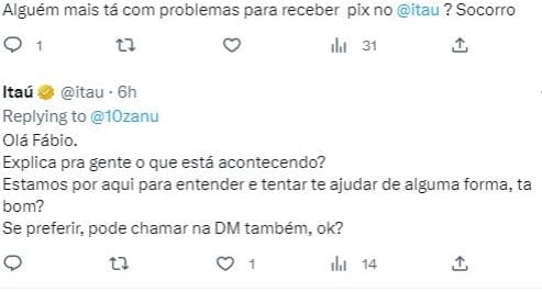 Situação do Itaú está deixando os clientes do banco enfurecidos - Foto Reprodução Twitter Situação do Itaú está deixando os clientes do banco enfurecidos - Foto Reprodução Twitter