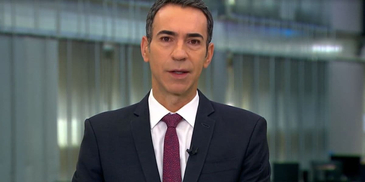 César Tralli no estúdio do Jornal Hoje (Foto: Reprodução / Encontro da Globo) César Tralli no estúdio do Jornal Hoje (Foto: Reprodução / Encontro da Globo)