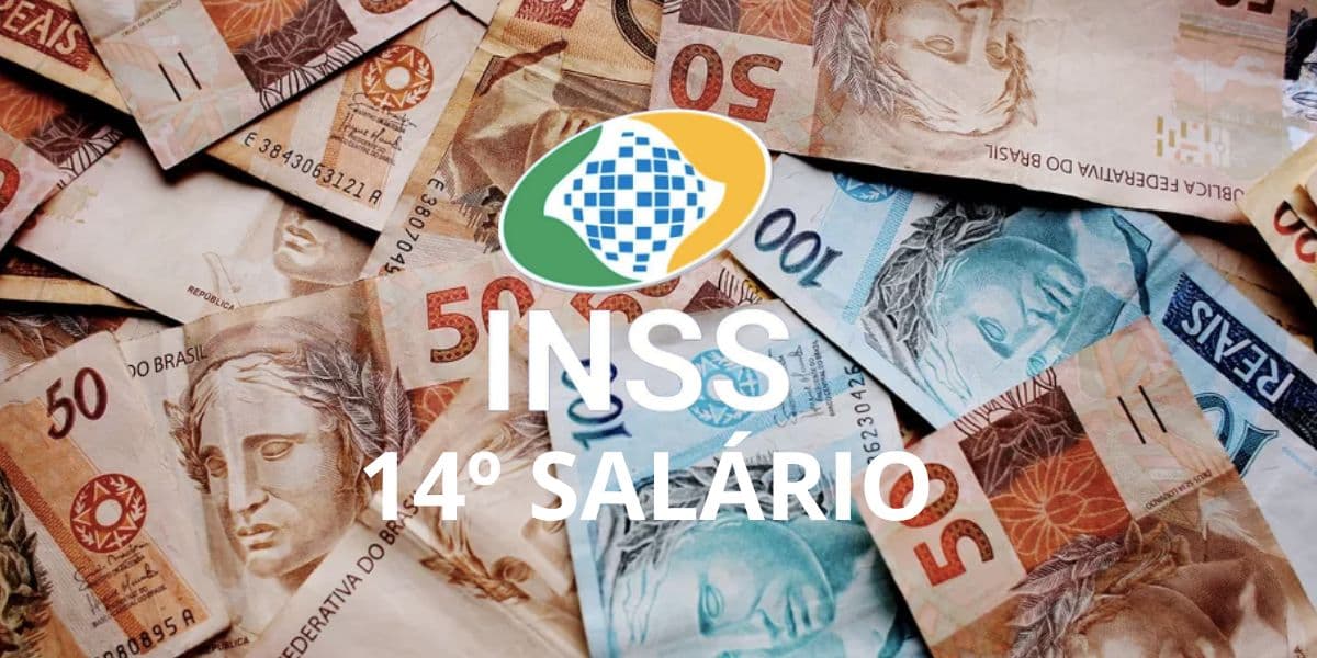 Notas de dinheiro e 14º salário do INSS (Foto: Montagem) Notas de dinheiro e 14º salário do INSS (Foto: Montagem)
