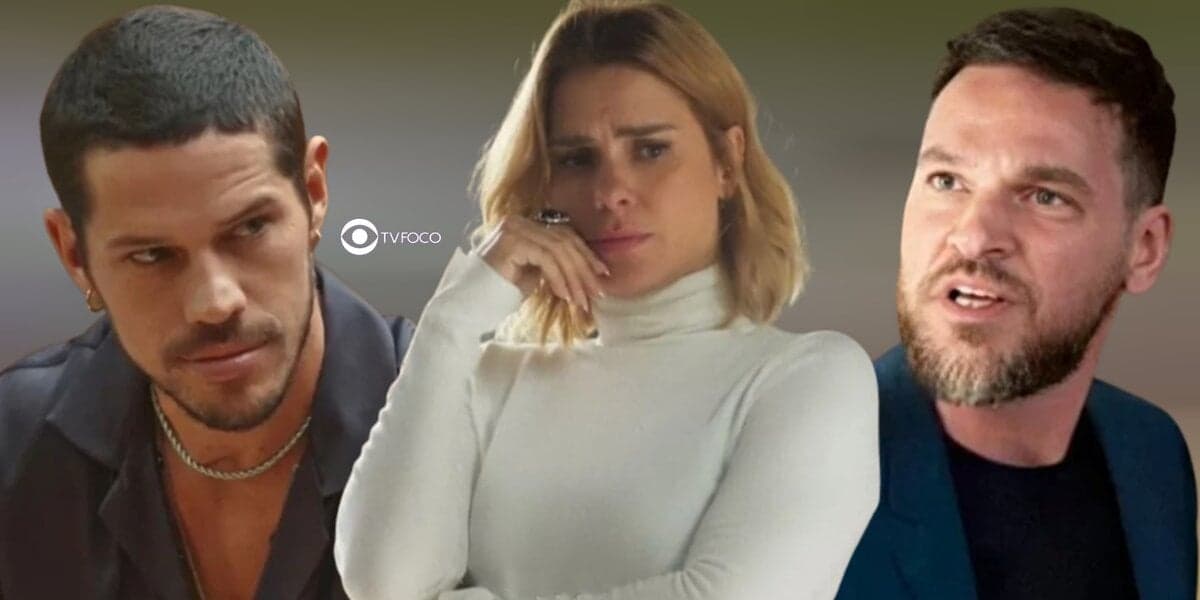 Lui, Lumiar e Theo em Vai na Fé (Foto: Reprodução / Globo / Montagem TV Foco) Lui, Lumiar e Theo em Vai na Fé (Foto: Reprodução / Globo / Montagem TV Foco)