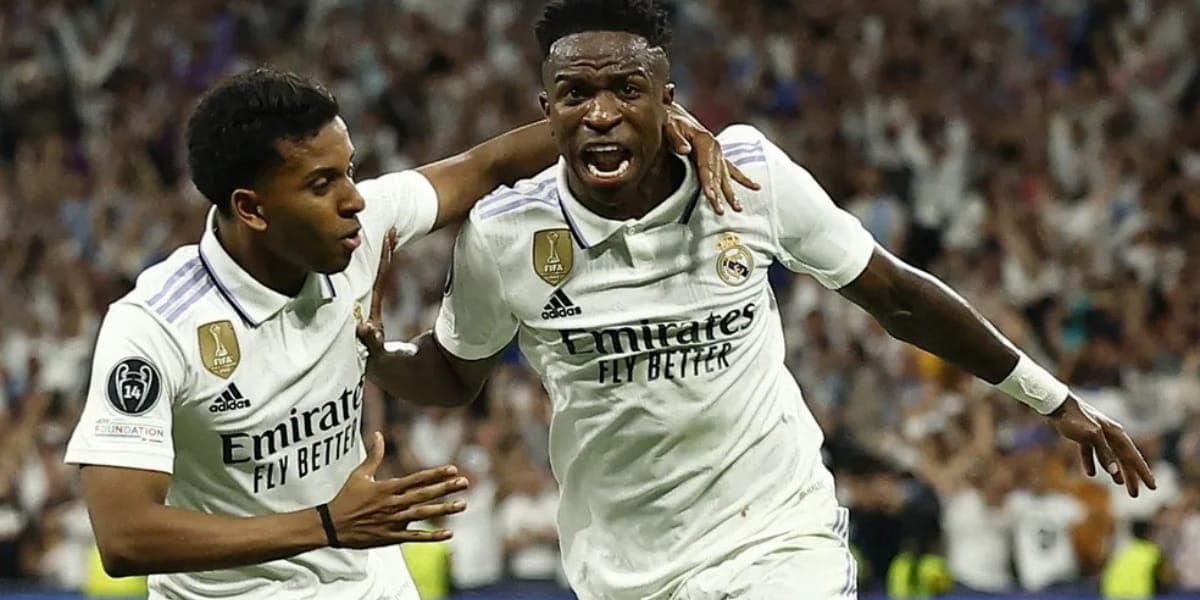 O jogador vai estar ao lado de Vinicius Jr e Rodrygo, no Real Madrid, mas apenas em 2024 (Reprodução: Instagram) O jogador vai estar ao lado de Vinicius Jr e Rodrygo, no Real Madrid, mas apenas em 2024 (Reprodução: Instagram)