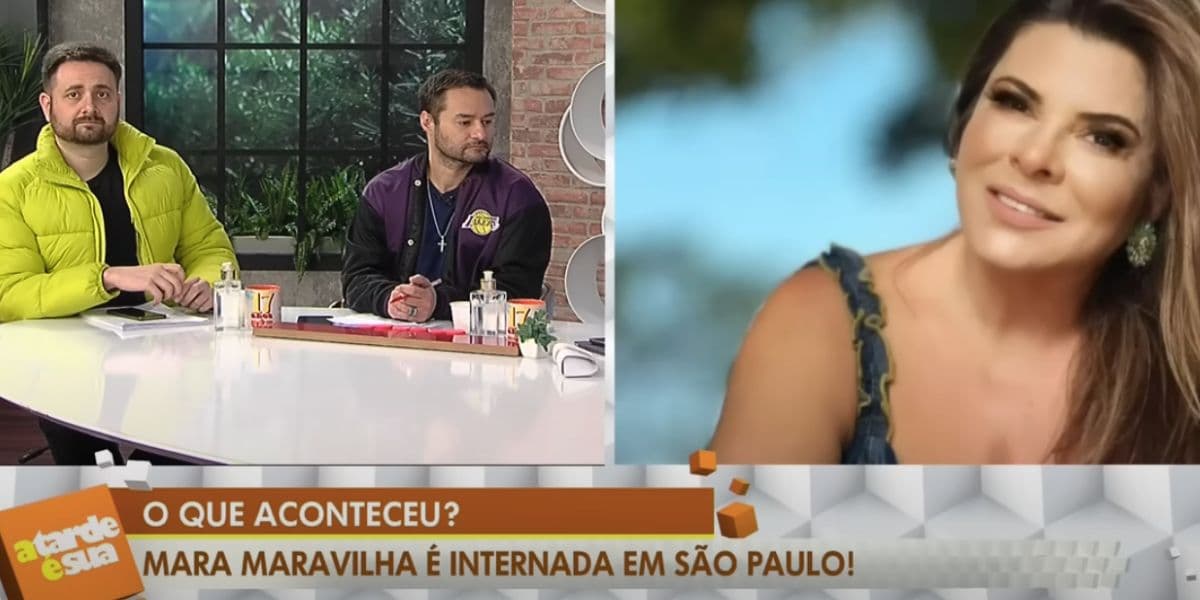 Alessandro Lo Bianco, Gabriel Perline e Mara Maravilha no A Tarde É Sua (Foto: Reprodução / RedeTV!) Alessandro Lo Bianco, Gabriel Perline e Mara Maravilha no A Tarde É Sua (Foto: Reprodução / RedeTV!)
