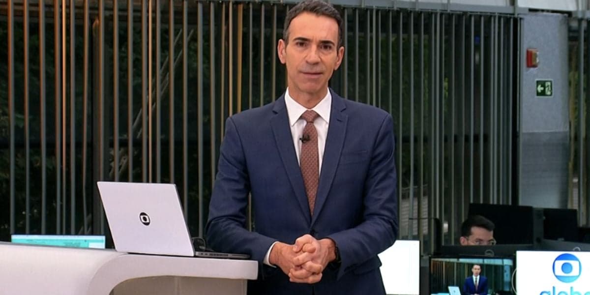 César Tralli no Jornal Hoje (Foto: Reprodução / Globo) César Tralli no Jornal Hoje (Foto: Reprodução / Globo)