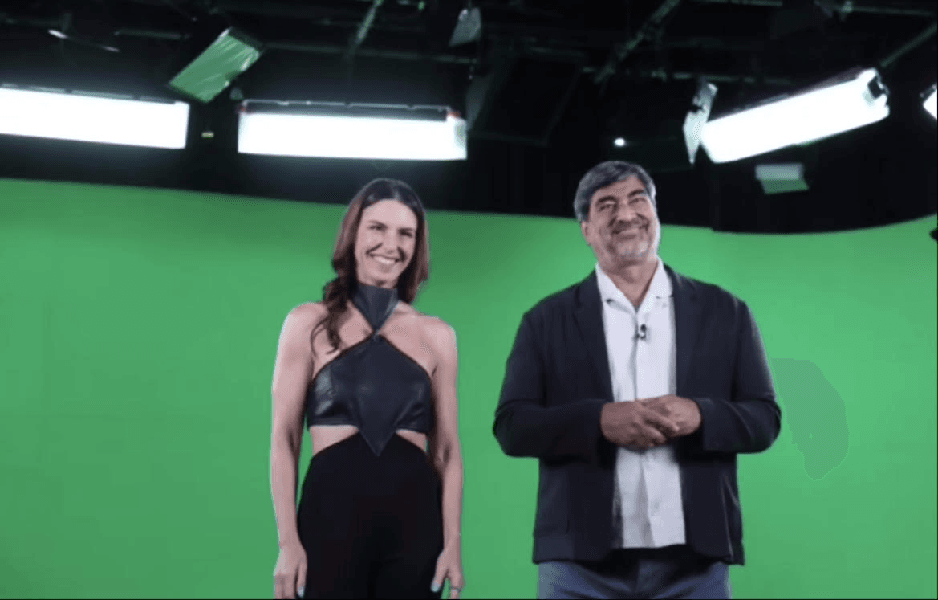 Glenda e Zeca Camargo nos estúdios da Band (Foto: Reprodução/ Internet) Glenda e Zeca Camargo nos estúdios da Band (Foto: Reprodução/ Internet)