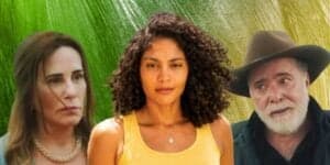 Irene, Aline e Antônio em Terra e Paixão da Globo (Foto: Reprodução / Montagem TV Foco) Irene, Aline e Antônio em Terra e Paixão da Globo (Foto: Reprodução / Montagem TV Foco)