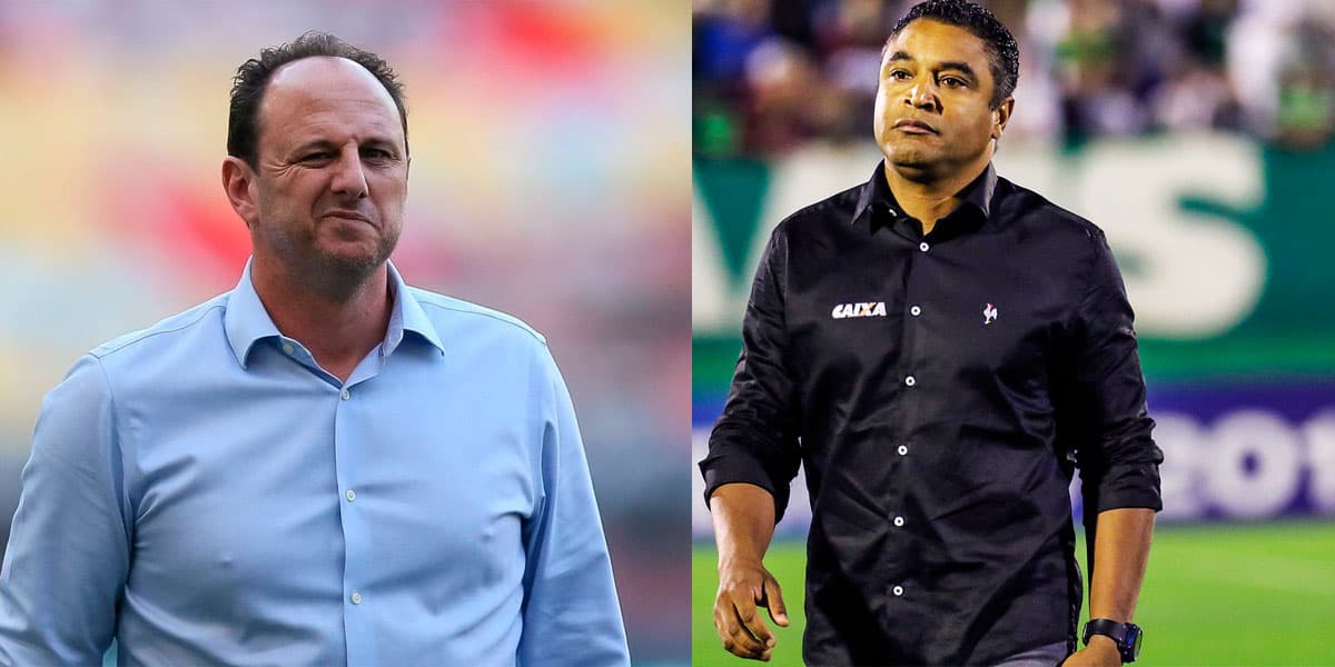 Rogério Ceni e Róger Machado - Montagem Tv Foco Rogério Ceni e Róger Machado - Montagem Tv Foco