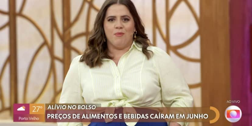 Tati Machado, substituta de Patrícia Poeta, no Encontro (Foto: Reprodução / Globo) Tati Machado, substituta de Patrícia Poeta, no Encontro (Foto: Reprodução / Globo)
