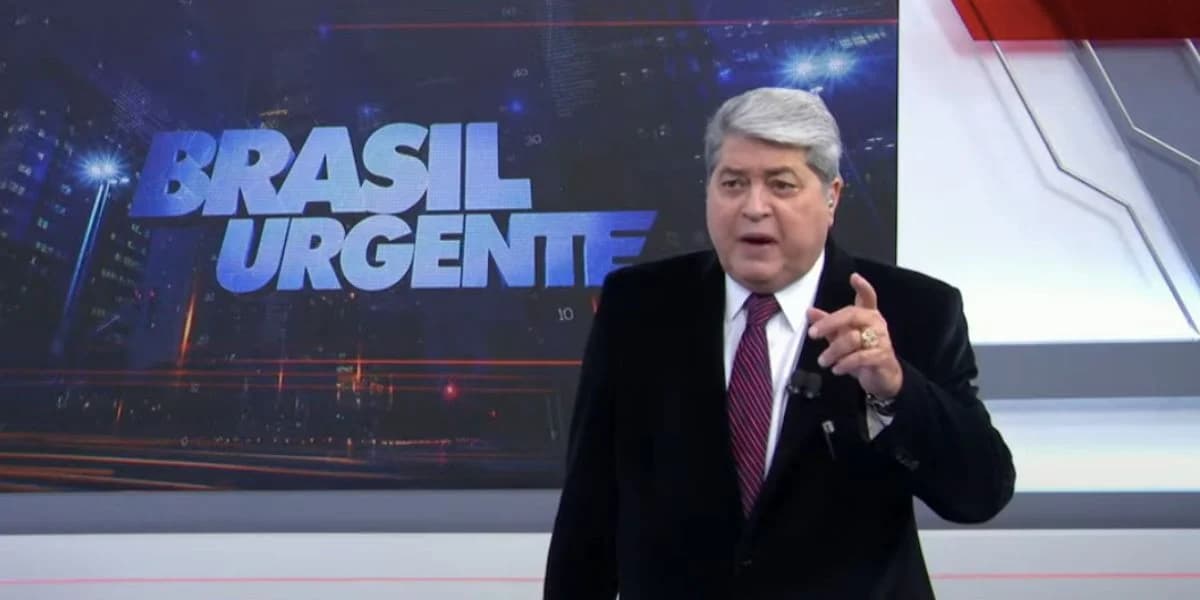Datena emocionado no Brasil Urgente - Foto Band Datena emocionado no Brasil Urgente - Foto Band