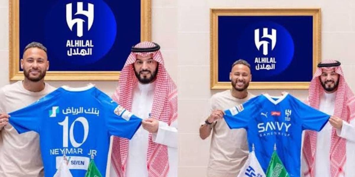 Neymar, camisa 10 do Al-Hilal (Foto - Montagem TV Foco). Neymar, camisa 10 do Al-Hilal (Foto - Montagem TV Foco).